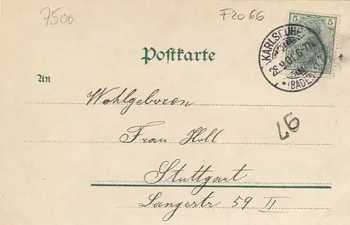 Karlsruhe, Stadtgarten mit Schwarzwaldhaus und Lauterberg gl1901 F2066