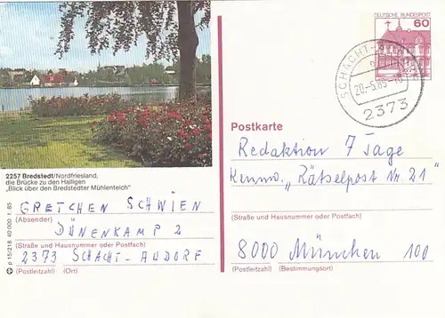 Bredstedt, Nordfriesland, Mühlenteich gl1985 F6235