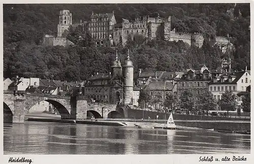 Heidelberg, Schloss und alte Brücke gl1937 F0273