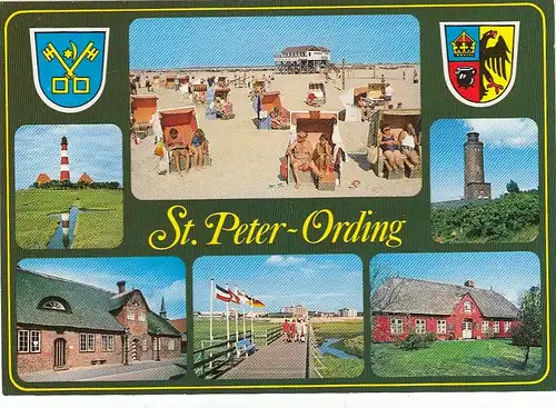 Nordseebad St.Peter-Ording, Mehrbildkarte gl1990 F6251