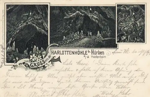 Gruß aus der Harlottenhöhle b.Hürben, O/A Heidenheim gl1901 F0004