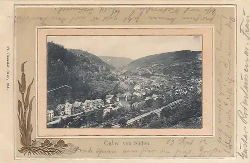 Calw, Schwarzwald, von Süden, Prä gl1909 F2119