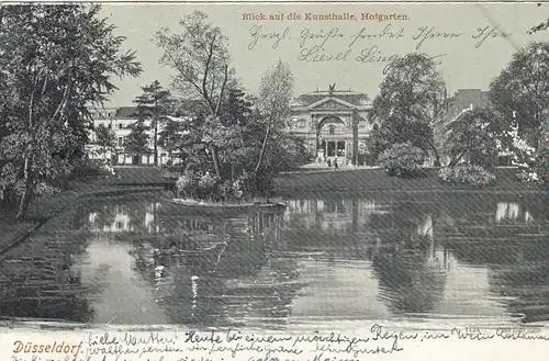 Düsseldorf, Blick auf die Kunsthalle, Hofgarten gl1903 F2169