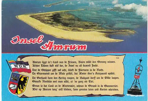 Nordsee-Insel Amrum mit Spruch ngl F6358