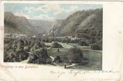 Eingang ins Bodetal im Harz gl1907? F0371