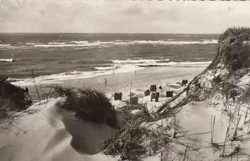 Nordseeinsel Sylt, Küstenpartie mit Strand gl1960 F6384