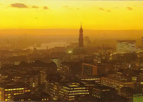 Hamburg, City, St.Michaeliskirche und Hafen gl1985 F5516