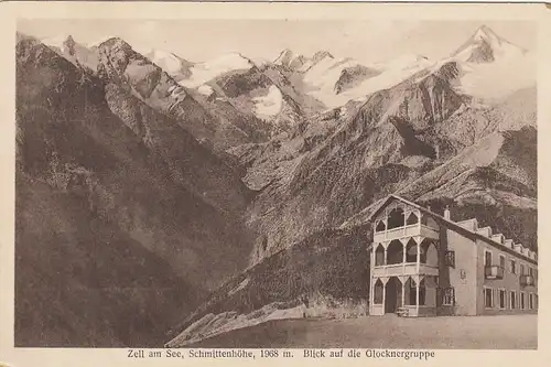 Zell am See, Schmittenhöhe, Blikck auf die Glocknergruppe ngl F4064