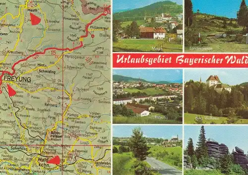 Urlaubsgebiet Bayerischer Wald, Mehrbildkarte ngl F3109