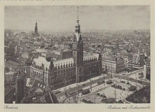 Hamburg, Rathaus und Rathausmarkt ngl F5571