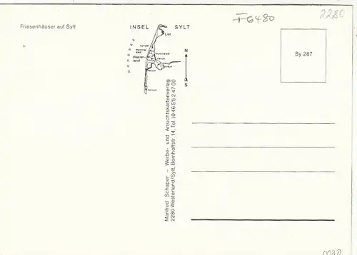 Nordseeinsel Sylt, Friesenhäuser ngl F6480