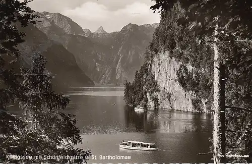 Königssee mit Schönfeldspitze und St.Batholomä ngl F0232