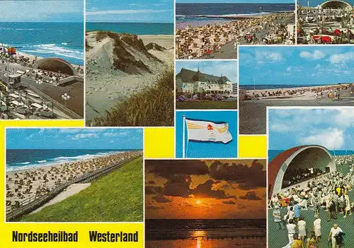 Nordseebad Westerland auf Sylt, Mehrbildkarte ngl F6500