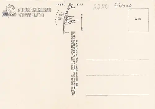 Nordseebad Westerland auf Sylt, Mehrbildkarte ngl F6500