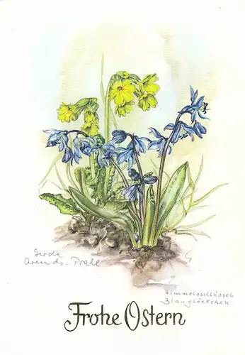 Ostern-Wünsche mit Blumen ngl F3179