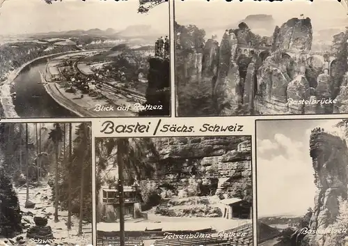 Sächs.Schweiz, Bastei, Mehrbildkarte gl1959 F0953