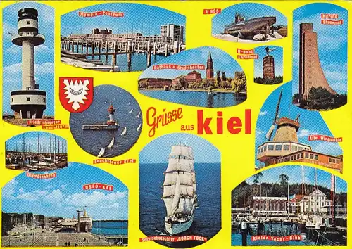 Grüsse aus Kiel, Mehrbildkarte gl1988 F3101