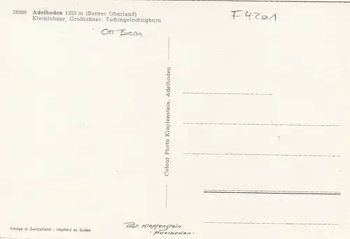 Adelboden, Kleinlohner, Großlohner, Tschingelochtighorn ngl F4201