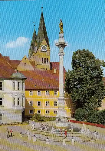 Eichstätt, Residenzplatz, Mariensäule und Dom gl1980 F3112