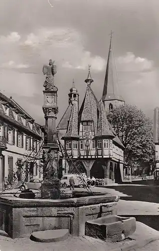 Michelstadt i. Odw., Marktplatz gl1954 F0361