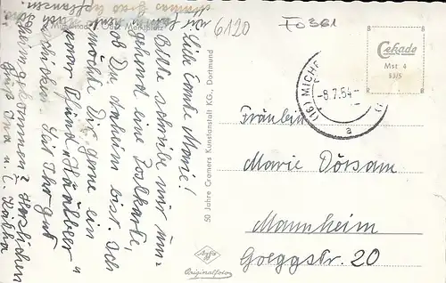 Michelstadt i. Odw., Marktplatz gl1954 F0361