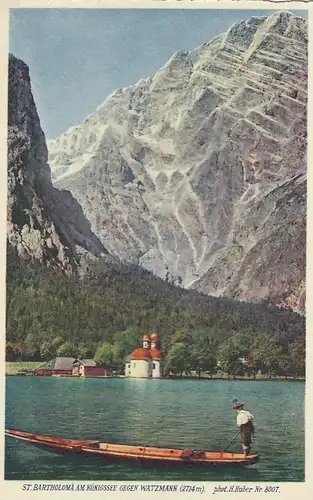 St. Bartholomä am Königssee gegen Watzmann gl1938 F0377