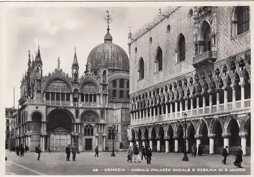 Venezia, Angelo Palazzo Ducale e Basilica di S.Marco ngl F4296