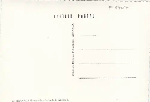 Granada, Generalife, Patio dfe la Acequia ngl F3407
