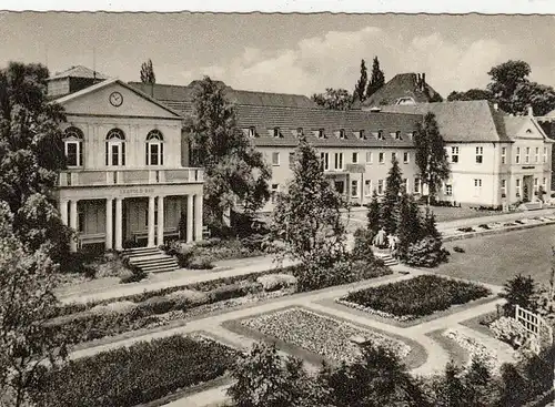 Bad Salzuflen, Rosengarten mit Badehäusern u. Inhalatorium gl1961 F6792