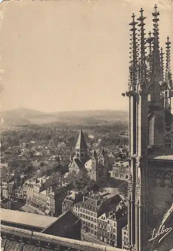 Metz (Moselle), Panorama vue de la Cathédrale ngl F2594