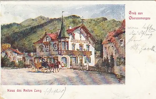 Oberammergau, Obb., Haus des Christus-Darstellers Anton Lang gl1903 F3469