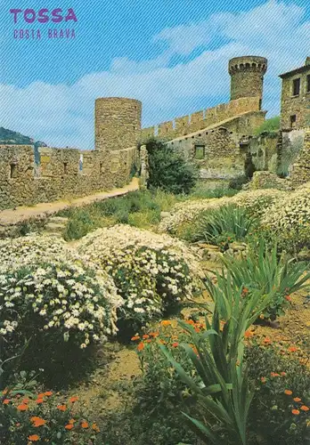 Costa Brava, Tossa de Mar, Flores y murallas históricas glum 1980? F4412