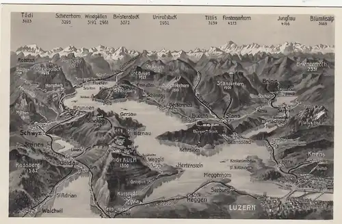Vierwaldstättersee, Panoramakarte ngl F2686