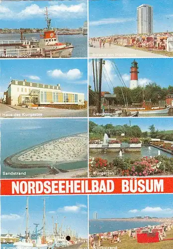 Nordseeheilbad Büsum, Mehrbildkarte gl1984 F6180