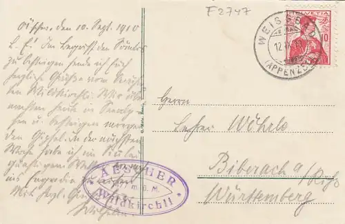 Appenzell, Wildkirchli gl1910 F2747