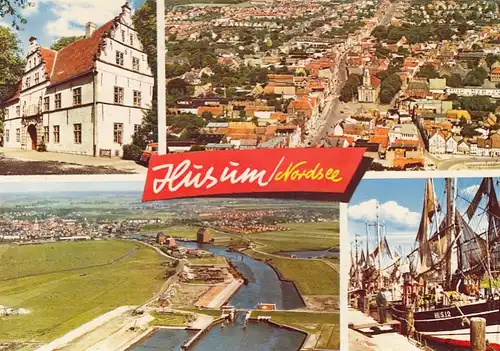 Husum, Nordsee, Mehrbildkarte ngl F6244