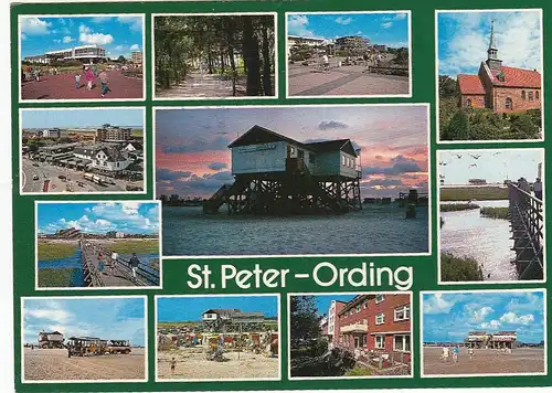 Nordseebad St.Peter-Ording, Mehrbildkarte gl1990 F6250