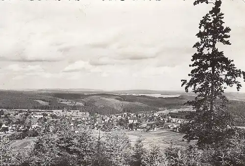 Schmiedefeld am Rennsteig, Blick vom Eisenberg glum 1960? F0944