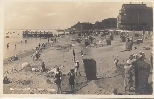 Nordseebad Wyk auf Föhr, Strand gl1929 F6308