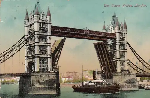 London, The Tower Bridge glum 1910? F3428