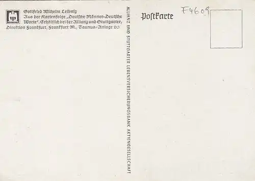 Gottfried Wilhelm Leibniz, deutscher Wissenschaftler ngl F4609