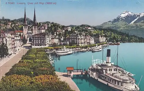 Luzern, Quai mit Rigi ngl F2819