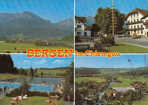 Bergen im Chiemgau, Mehrbildkarte glum 1980? F3746