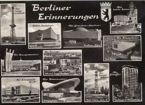 Berlin, Mehrbildkarte, Berliner Erinnerungen ngl F7137