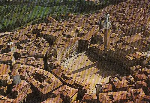 Siena, "Il Campo", Veduta aerea ngl F0795