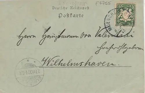 München, Marienplatz, Mondscheinkarte gl1900 F4765