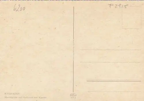 Wiesbaden, Marktplatz mit Rathaus und Kirche ngl F2925