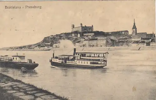 Bratislava, Pressburg, mit Schlossberg gl1923 F4792