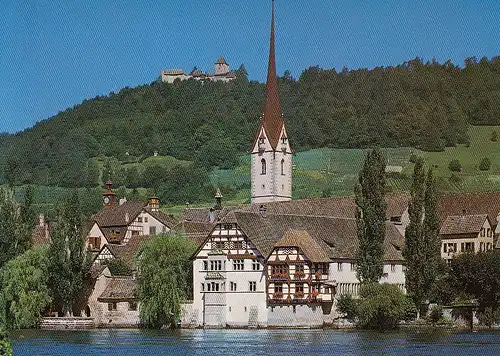 Stein a.Rhein, Kloster St.Georgen mit Burg Klingen ngl F0860