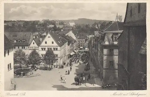 Pößneck i.Thür., Markt und Schuhgasse ngl F1665